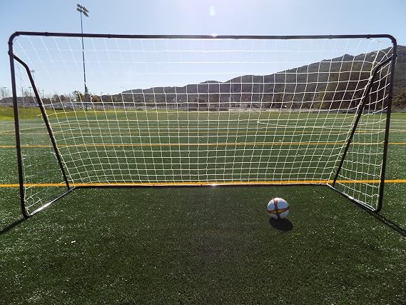 12 x 6 Ft. Powder Coated Galvanized Steel Soccer Goal w/Net. 12x6 Foot AYSO Regulation Size Portable Training Aid. Ultimate Backyard Goal, All Weather, . New